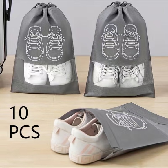 10pcs Non-woven Travel Portable Shoe Storage Bag - Waterproof Transparen… - Picture 1 of 4